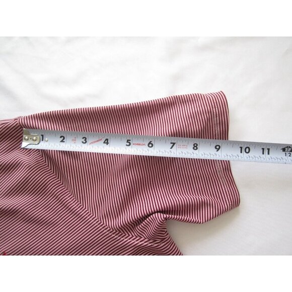 Men's Greyson Stripes Polyester Golf Short Sleeve Shirt Sz XL (MT581) - Picture 7 of 9